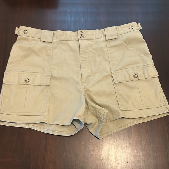 TILLEY ENDURABLES Vintage ‘Give Em Hell’ High Waist Cargo Travel Safari Shorts - Picture 2 of 15